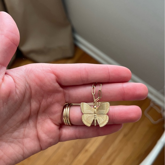 Gold ALV Jewels Butterfly Necklace - Picture 2 of 3